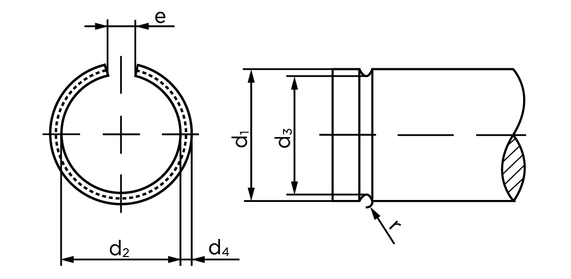 Teknisk tegning af DIN 9925